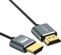 Twozoh Ultra Vékony HDMI Kábel 0,5m - Rendkívül Hajlékony HDMI 2.0 Csatlakozó 4K@60Hz Támogatással, Aranyozott, TV/Laptop/Konzol Kompatibili 7
