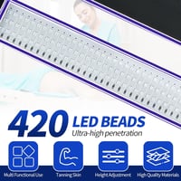 TWSOUL Otthoni Szoláriumlámpa 460-490 NM, 60W Kék Fény, 432 LED, Arcra és Testre 5