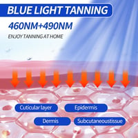 TWSOUL Otthoni Szoláriumlámpa 460-490 NM, 60W Kék Fény, 432 LED, Arcra és Testre 4