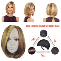 TWSOUL Szőke Bob Paróka Női Rövid Haj Lace Front Sötét Gyökerrel 2