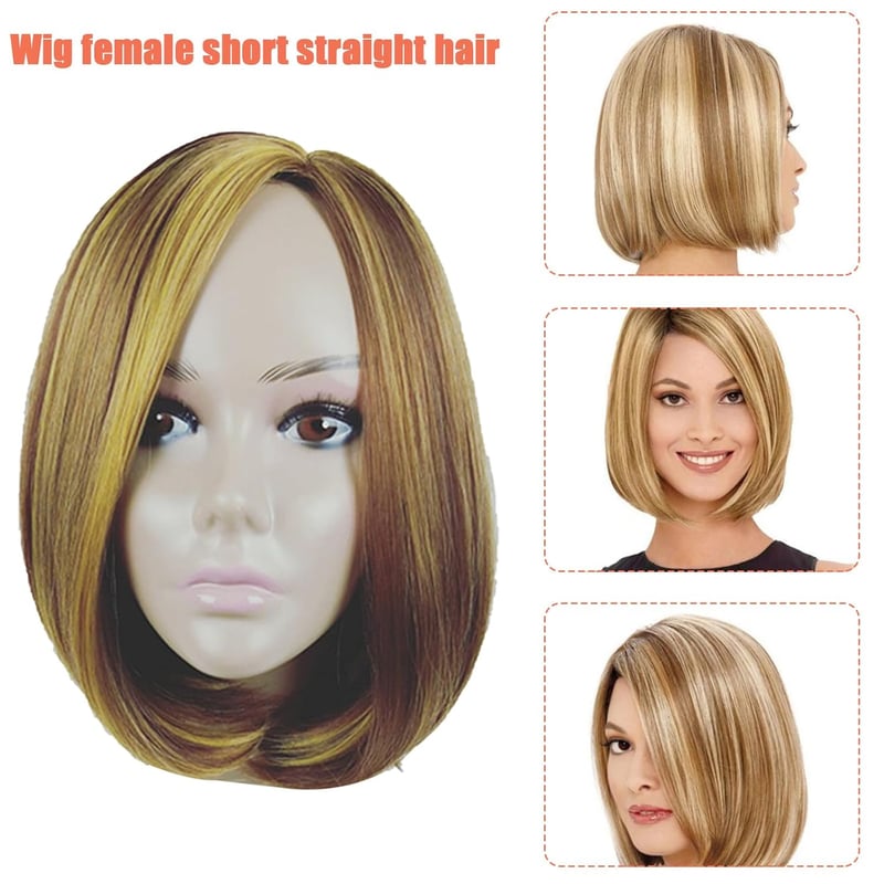 TWSOUL Szőke Bob Paróka Női Rövid Haj Lace Front Sötét Gyökerrel
