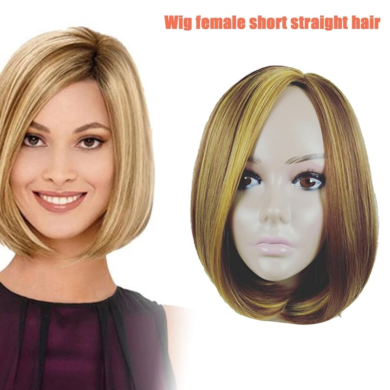 TWSOUL Szőke Bob Paróka Női Rövid Haj Lace Front Sötét Gyökerrel