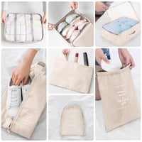 TXBOBECO Set organizatora za kofere od 10 dijelova, Packing Cubes putni set za pohranu, bež 4