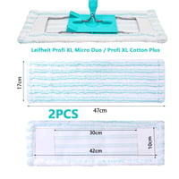 TXErfolg Náhradný návlek na mop pre Leifheit Profi XL Micro Duo a Cotton Plus, 42 cm, 2 ks, z mikrovlákna, na dlažbu a laminát 2
