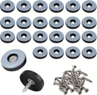 TXErfolg Teflon csúszók 24 db csavaros bútorlábak 22 mm fekete rozsdamentes 1