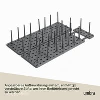 txuzong Stojan na taniere do zásuvky, 2 ks – Nastaviteľný organizér na riad s 36 kolíkmi – Na taniere, misky, šálky, pokrievky – Priestorovo úsporný 5
