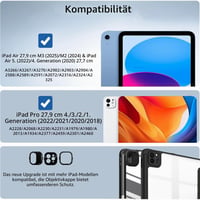 Puzdro TXWLLIU pre iPad Pro 11" 2022/2021/2020/2018 a Air 11" M3/M2 2025/2024, ultratenké ľahké ochranné puzdro, funkcia Auto Sleep/Wake, ružové 2