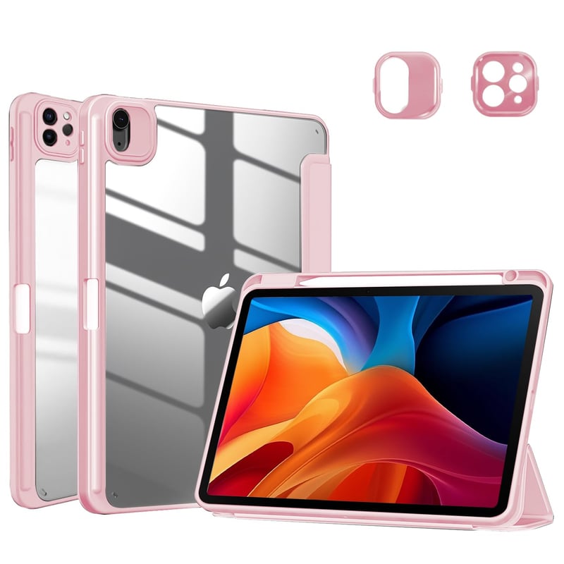 Puzdro TXWLLIU pre iPad Pro 11" 2022/2021/2020/2018 a Air 11" M3/M2 2025/2024, ultratenké ľahké ochranné puzdro, funkcia Auto Sleep/Wake, ružové