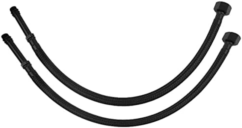 Tycner 40cm Fekete Nejlon Fonott Flexibilis Csapvég Tömlő M10 x 3/8" BSP - Fürdőszobai és Konyhai Szereléshez