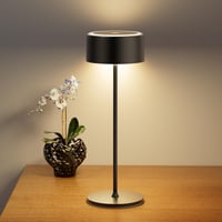 Lampă de masă LED fără fir TYEE - Reîncărcabilă, reglabilă (dimmabilă), lumină caldă 2200-3000K, USB-C, rezistentă la apă IP54, aluminiu, pentru utilizare la interior și exterior, negru 1