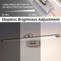 TYhogar LED Tükörfény Fürdőszoba 60cm Dimmelhető Fali Lámpa 15W 4