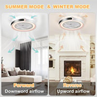 TYJY LED stropný ventilátor so svetlom, 70W stmievateľné stropné svietidlo s ventilátorom, s diaľkovým ovládaním a časovačom v aplikácii, 6 rýchlostí, do obývačky 5