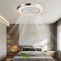 TYJY LED stropný ventilátor so svetlom, 70W stmievateľné stropné svietidlo s ventilátorom, s diaľkovým ovládaním a časovačom v aplikácii, 6 rýchlostí, do obývačky 8