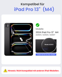 Puzdro s klávesnicou typecase Edge pre Apple iPad Pro 13 (M4/M5) (2024/2025), s touchpadom a držiakom na pero, podsvietením, QWERTZ, čierne 2