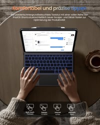 Puzdro s klávesnicou typecase Edge pre Apple iPad Pro 13 (M4/M5) (2024/2025), s touchpadom a držiakom na pero, podsvietením, QWERTZ, čierne 5