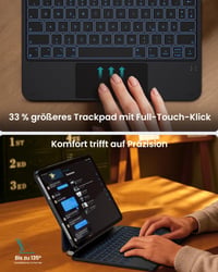 Ochranné puzdro s klávesnicou typecase Edge+ pre iPad Air 11" / iPad Air 5 / 4. generácie – Puzdro s integrovanou klávesnicou 6