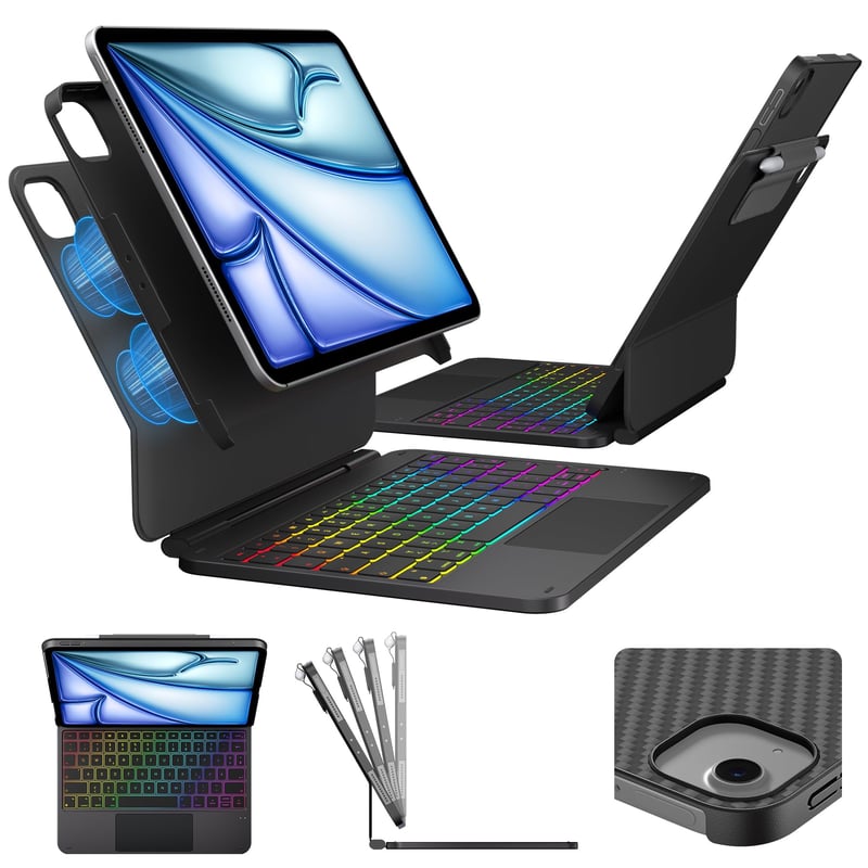 Ochranné puzdro s klávesnicou typecase Edge+ pre iPad Air 11" / iPad Air 5 / 4. generácie – Puzdro s integrovanou klávesnicou
