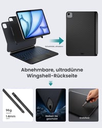 Ochranné puzdro s klávesnicou typecase Edge+ pre iPad Air 11" / iPad Air 5 / 4. generácie – Puzdro s integrovanou klávesnicou 5