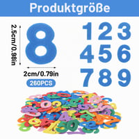 Tyqour 260 ks penových číselných nálepiek, samolepiace, 0-9, farebná súprava číslic pre deti na scrapbooking, DIY tvorenie a dekorovanie kariet 2
