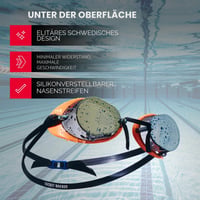 Ochelari de înot TYR Tracer Socket Rocket Mirror 2.0 - Lentile cu efect de oglindă, Portocaliu, LGL2M 4