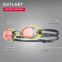 Ochelari de înot TYR Tracer Socket Rocket Mirror 2.0 - Lentile cu efect de oglindă, Portocaliu, LGL2M 5