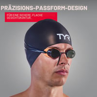 Ochelari de înot TYR Tracer Socket Rocket Mirror 2.0 - Lentile cu efect de oglindă, Portocaliu, LGL2M 6