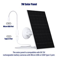 TYXJJ-BF 7W Solárny nabíjací panel pre kameru Eufy, vonkajší solárny panel s ochranou IP65 3