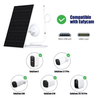 TYXJJ-BF 7W Solárny nabíjací panel pre kameru Eufy, vonkajší solárny panel s ochranou IP65 6