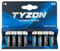 Tyzon AA Alkalické batérie, 8-balenie – Odolné jednorazové ceruzkové batérie pre domácnosť a elektronické zariadenia 1
