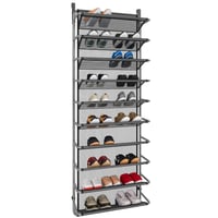 TZAMLI viseći stalak za cipele s 10 razina za vrata, metalni - sivi - 55x19,5x159 cm 1