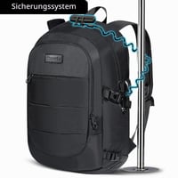 Tzowla 30-litrový batoh na notebook proti krádeži s USB nabíjacím portom a inteligentným sledovaním, pre 15,6-palcový notebook, vodoodolný 4