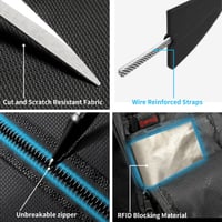 Tzowla 30-litrový batoh na notebook proti krádeži s USB nabíjacím portom a inteligentným sledovaním, pre 15,6-palcový notebook, vodoodolný 6