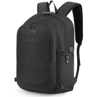 Rucsac antifurt pentru laptop Tzowla, unisex, impermeabil, cu port de încărcare USB și lacăt, pentru notebook de 15,6 inchi, negru 4