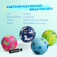 U&C Planet Labdakészlet 15-21 cm Gumilabdák Pumpával Gyerekeknek 2