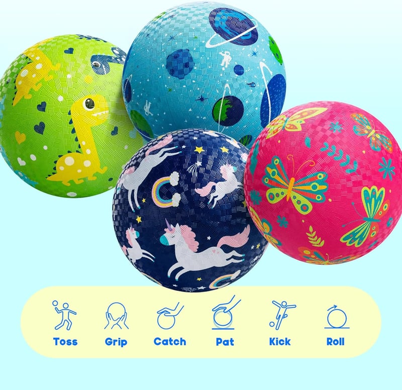 U&C Planet Labdakészlet 15-21 cm Gumilabdák Pumpával Gyerekeknek