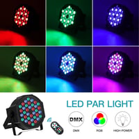 U`King 2 ks RGB LED Par reflektor, 36 LED javiskové osvetlenie s diaľkovým ovládačom, 72W DMX512 7CH disko svetlo na párty, svadbu, do baru a klubu 2