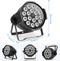 U`King 2x LED Par Reflektor 18x15W RGBW Színes Színpadi Lámpa DMX512 Diszkó Buli 8