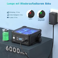 U`King 4x10W LED Party Lámpa, 1db Akkumulátoros Vízálló IP65 RGBWA UV Színes Szórakoztató Fény Távirányítóval 5
