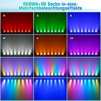 U`King 4x10W LED Party Lámpa, 1db Akkumulátoros Vízálló IP65 RGBWA UV Színes Szórakoztató Fény Távirányítóval 3