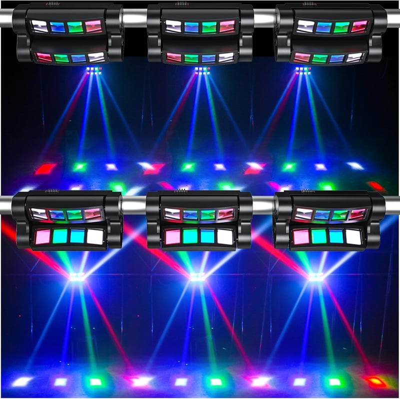U`King Spider Moving Head 8x10W RGBW LED Fénysugár DMX Diszkó Színpadi Lámpa