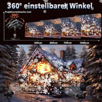 U UZOPI Kültéri LED Projektor Dupla Fejjel - Dinamikus Hópehely Mintákkal, IP65 Vízálló Karácsonyi Fénydíszítés Kertbe, Partikra, 360° Forga 3