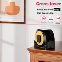 Telemetru laser 3 în 1 Uadme, 40 m, ruletă digitală 5 m, afișaj LCD, calcul arie, volum, Pitagora, unități m/ft/inch 4
