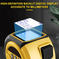 Telemetru laser 3 în 1 Uadme, 40 m, ruletă digitală 5 m, afișaj LCD, calcul arie, volum, Pitagora, unități m/ft/inch 6