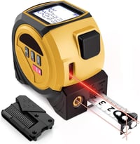 Telemetru laser 3 în 1 Uadme, 40 m, ruletă digitală 5 m, afișaj LCD, calcul arie, volum, Pitagora, unități m/ft/inch 1