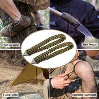 Uadme láncfűrész kézifűrész huzalfűrész acél, paracorddal, rozsdaálló összecsukható, 109 cm, ágak és fák vágásához túrázáshoz campinghez vad 6
