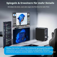 UANTIN DisplayPort–HDMI elosztó 3 monitorhoz MST Hub, 4K 60Hz, 1 DP – 3 HDMI kimenet 2