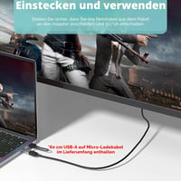 UANTIN HDMI–DisplayPort adapter, egyirányú, 4K 60Hz / 1080p 120Hz 8