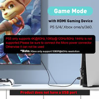 UANTIN HDMI–DisplayPort adapter, egyirányú, 4K 60Hz / 1080p 120Hz 3