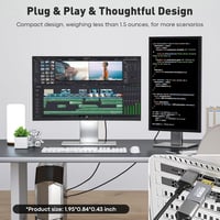 UANTIN HDMI–DisplayPort adapter, egyirányú, 4K 60Hz / 1080p 120Hz 6