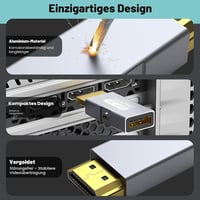 UANTIN HDMI–DisplayPort adapter, egyirányú, 4K 60Hz / 1080p 120Hz 5